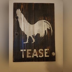Reclaimed wood rooster sign funny Christmas gift